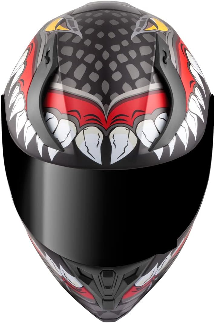 Bogotto V128 Naga Helm (Black Matt/Red,XL) XL Schwarz Matt/Rot, XL Schwarz Matt/Rot