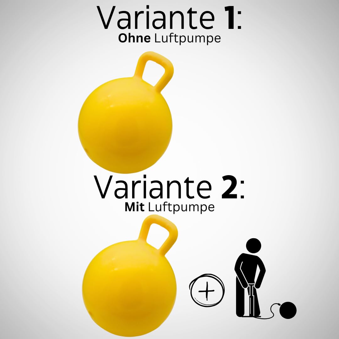 PFIFF 103033 aufblasbarer Pferdespielball, Spielball für Pferde, Pferdespielzeug, Ball mit Luftpumpe