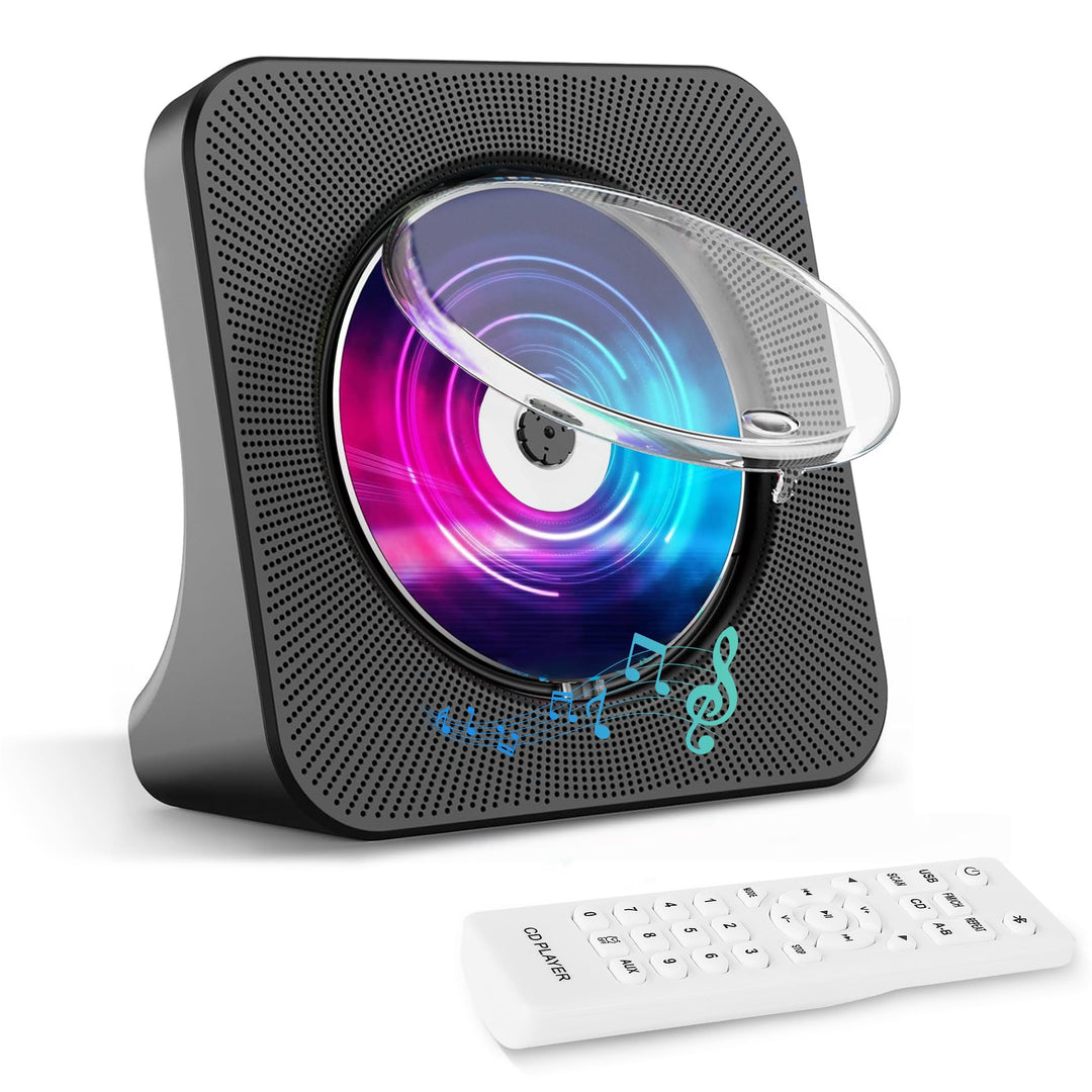 Desktop-CD-Player mit Bluetooth-Sender, tragbarer CD-Player mit Lautsprechern & Timer, Radio-CD-Play