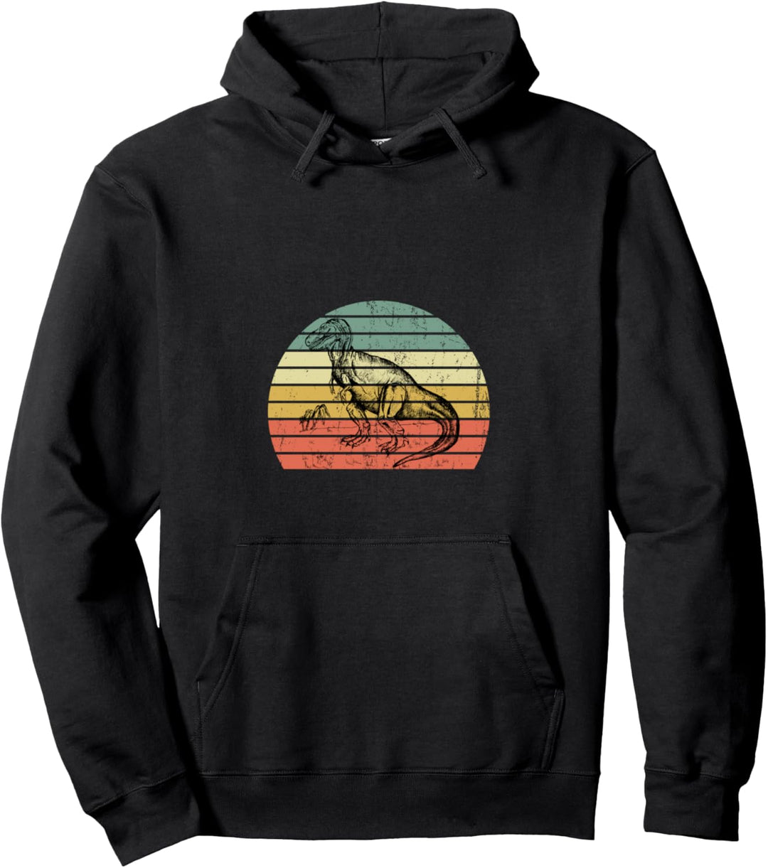 Cool Retro Tyrannosaurus Rex Vintage Dinosaur Graphic Pullover Hoodie