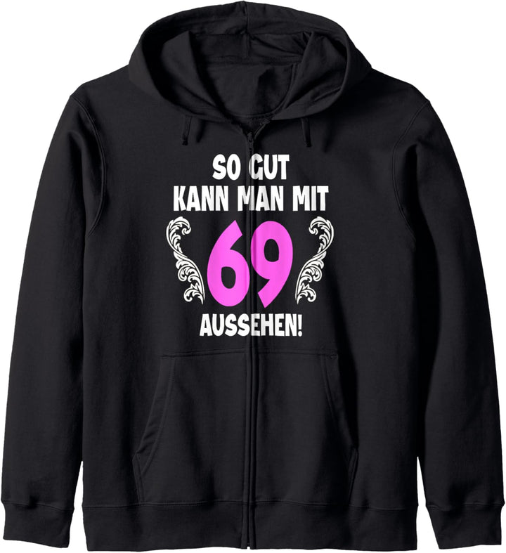 69 Jahre Tshirt Frauen Jahrgang 1953 Geboren 69. Geburtstag Kapuzenjacke