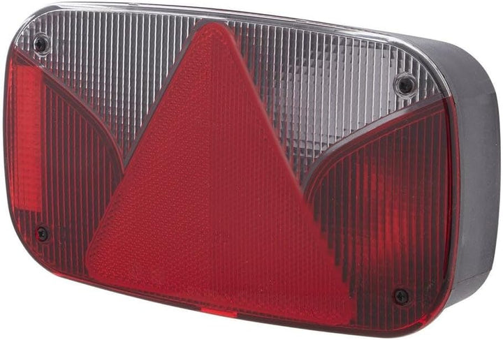 HELLA - Heckleuchte - Glühlampe - 12V - Anbau/geschraubt - Lichtscheibenfarbe: weiss/rot - Stecker:
