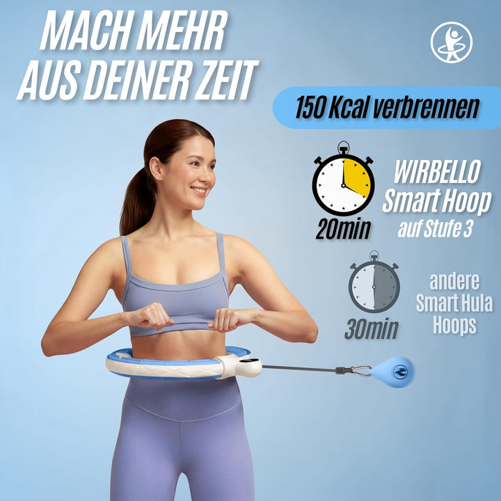 Smart Hula Hoop Reifen Erwachsene, 3 Gewichte für anpassbare Intensität, Hulahub Reifen zum Abnehmen