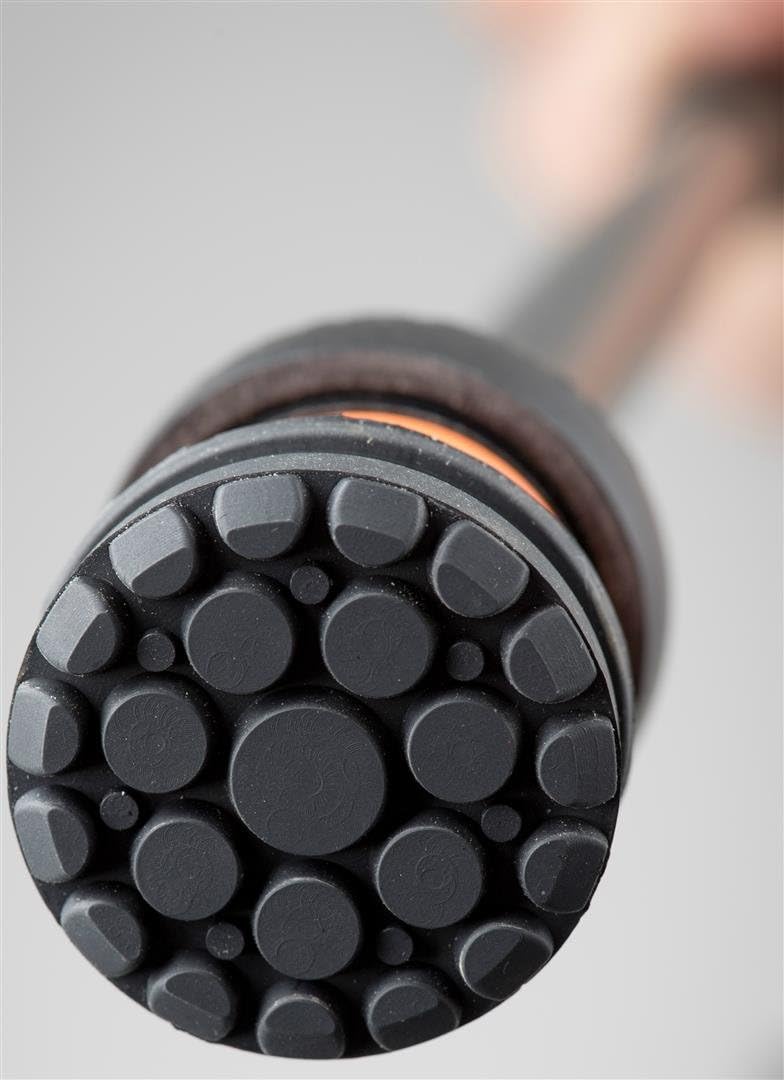 Flexyfoot Shock Absorbing Oval Handle Telescopic Walking Stick Schwarz Einzelbett, Schwarz Einzelbet