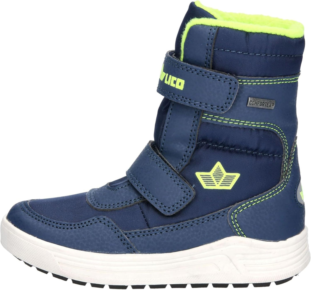 Lico Unisex Kinder Namsos V Schneestiefel 28 EU Marine Lemon, 28 EU Marine Lemon