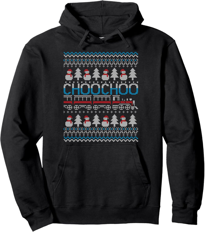 Choo Choo Train Eisenbahn Zug Züge Ugly Christmas Sweater Pullover Hoodie