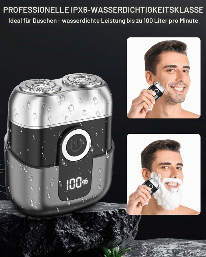 Mit LED -Anzeige Mini Rasierer Herren, IPX6 Wasserdicht Mini Rasierer, Bringen Sie Einen Ersatzwerkz