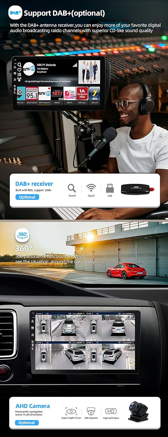 JOYX Android 12 Autoradio Passt für Seat Ibiza 6J (2009-2014) - [4G+64G] - Eingebaut DSP/Carplay/And