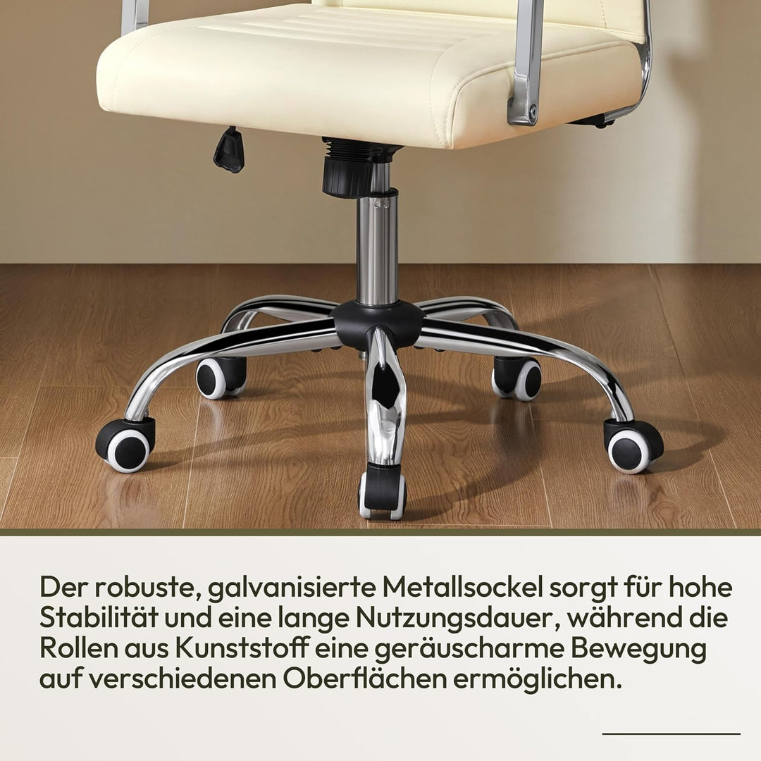 Yaheetech Bürostuhl ergonomischer Schreibtischstuhl mit Armlehnen, Chefsessel Computerstuhl hoher Rü