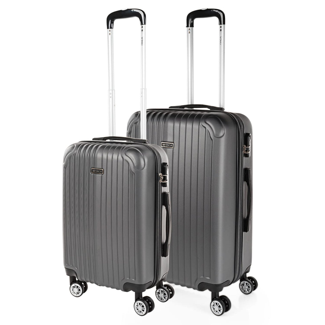 ITACA - 3er Kofferset Erweiterbar 55/66/76 cm ABS. 4 Rollen. Steif, widerstandsfähig und leicht. Hän