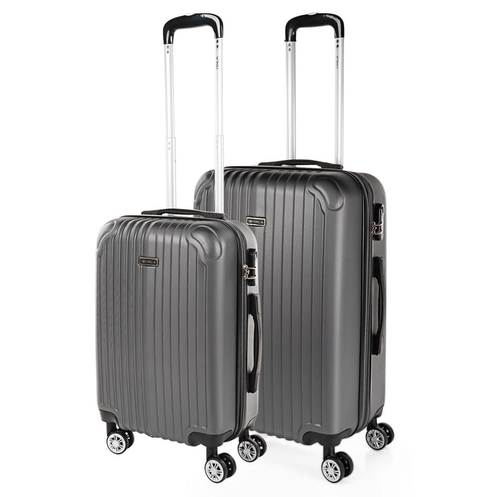 ITACA - 3er Kofferset Erweiterbar 55/66/76 cm ABS. 4 Rollen. Steif, widerstandsfähig und leicht. Hän