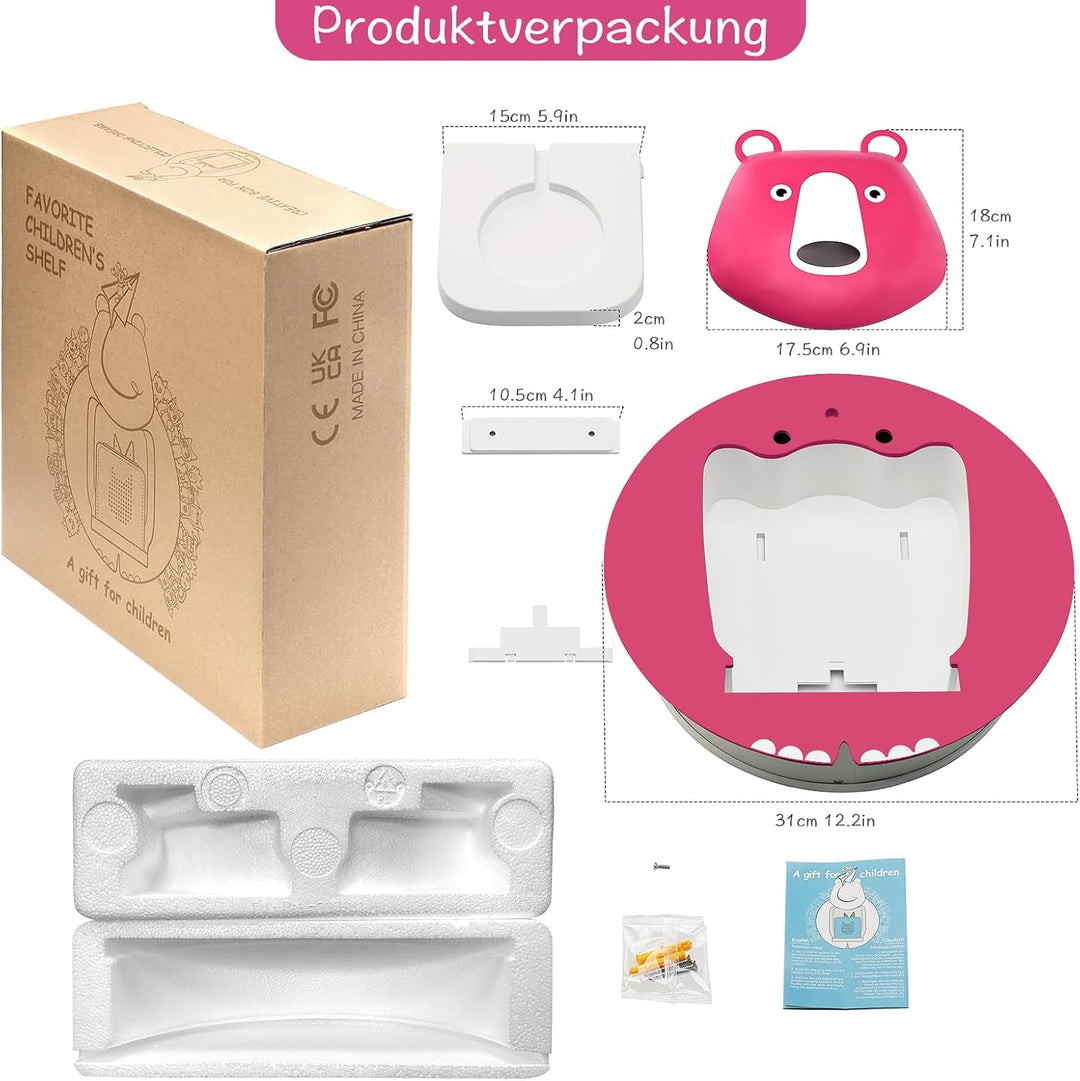 für Tonie Regal Toniebox Regal Hängemontage für TonieBox Tonie Regal Mädchen ü 30-48 Figuren Bärenfo