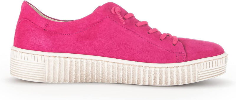 Gabor Damen Low-Top Sneaker, Frauen Halbschuhe,Wechselfussbett 35.5 EU Pink 10, 35.5 EU Pink 10