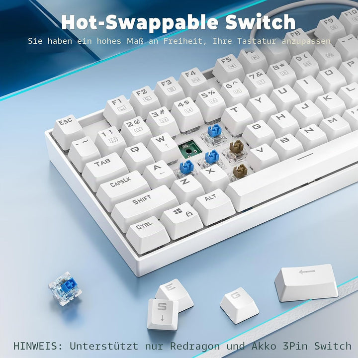 Redragon K552 Mechanische Gaming-Tastatur RGB LED Hintergrundbeleuchtung verdrahtet mit Anti-Staub-P
