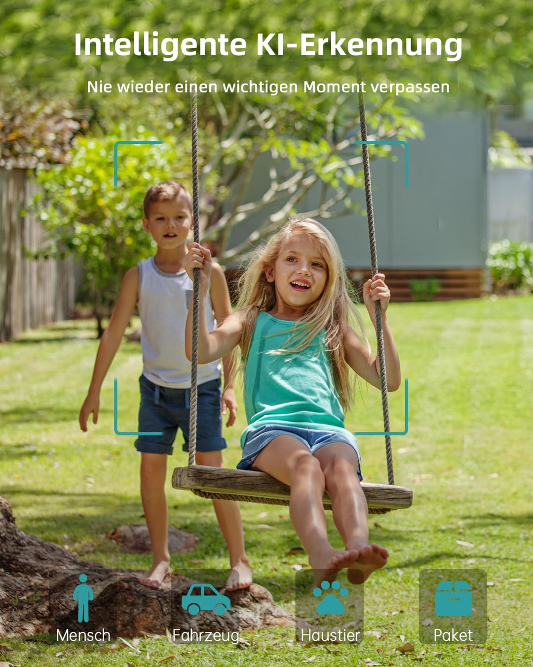 ZUMIMALL 2K Solar Überwachungskamera Aussen | 355°/120° PTZ Kamera Outdoor, PIR Bewegungsdetektion,