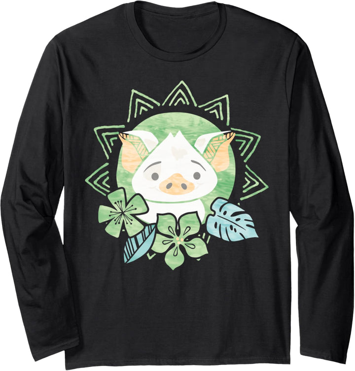 Disney Moana Pua Floral Sun Portrait Langarmshirt