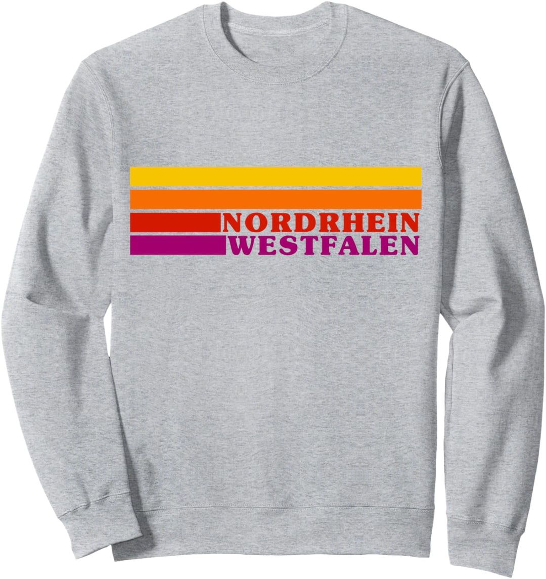 Nordrhein Westfalen - 70er Retro Streifen Vintage Style Sweatshirt