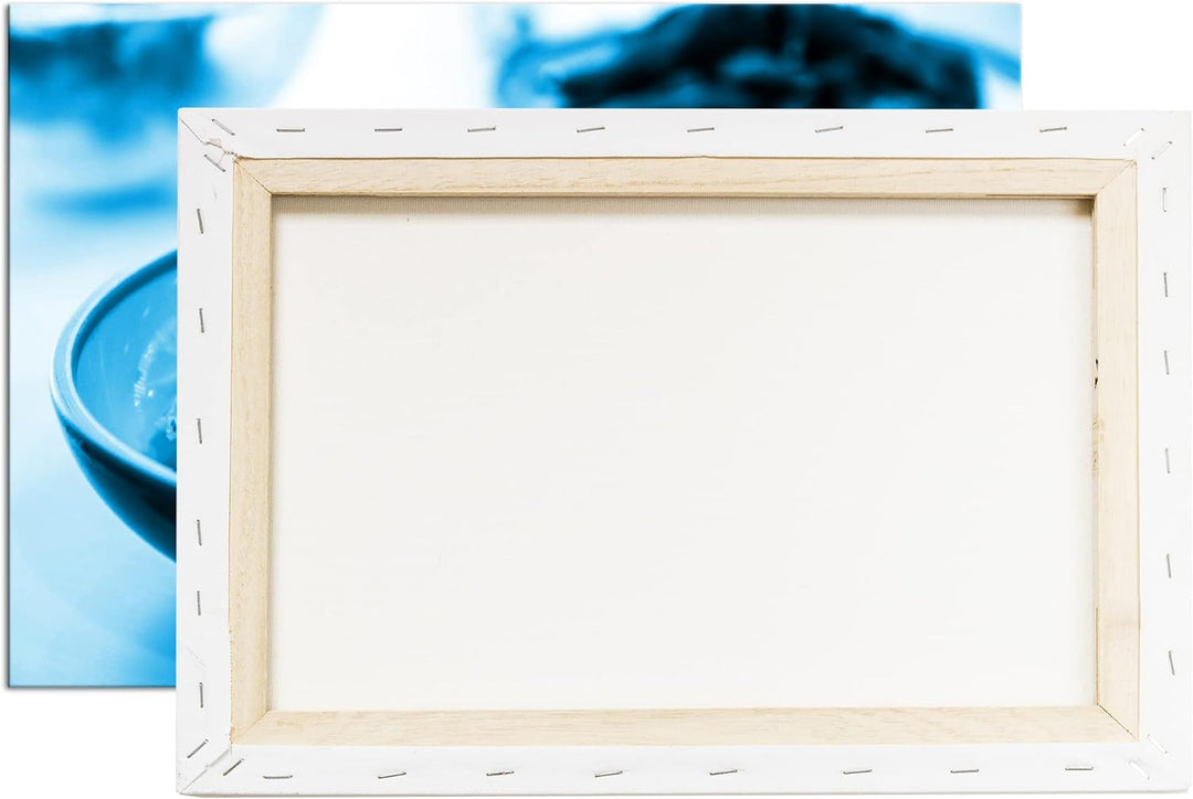 deyoli köstliches Japanisches Sushi Format 100x70 Effekt: Monocrome Blau als Leinwandbild, Motiv fer