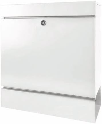 BURG-WÄCHTER Briefkasten Edelstahl mit Zeitungsbox, DIN C4 Einwurf-Format, Mit 2 Schlüssel, Seattle