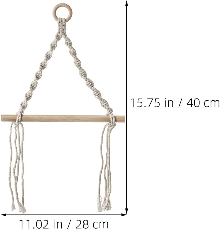 Cabilock Bohemian Makramee Handtuchhalter Aus Baumwollfaden 40X40Cm Wandbehang Für Badezimmer Deko U