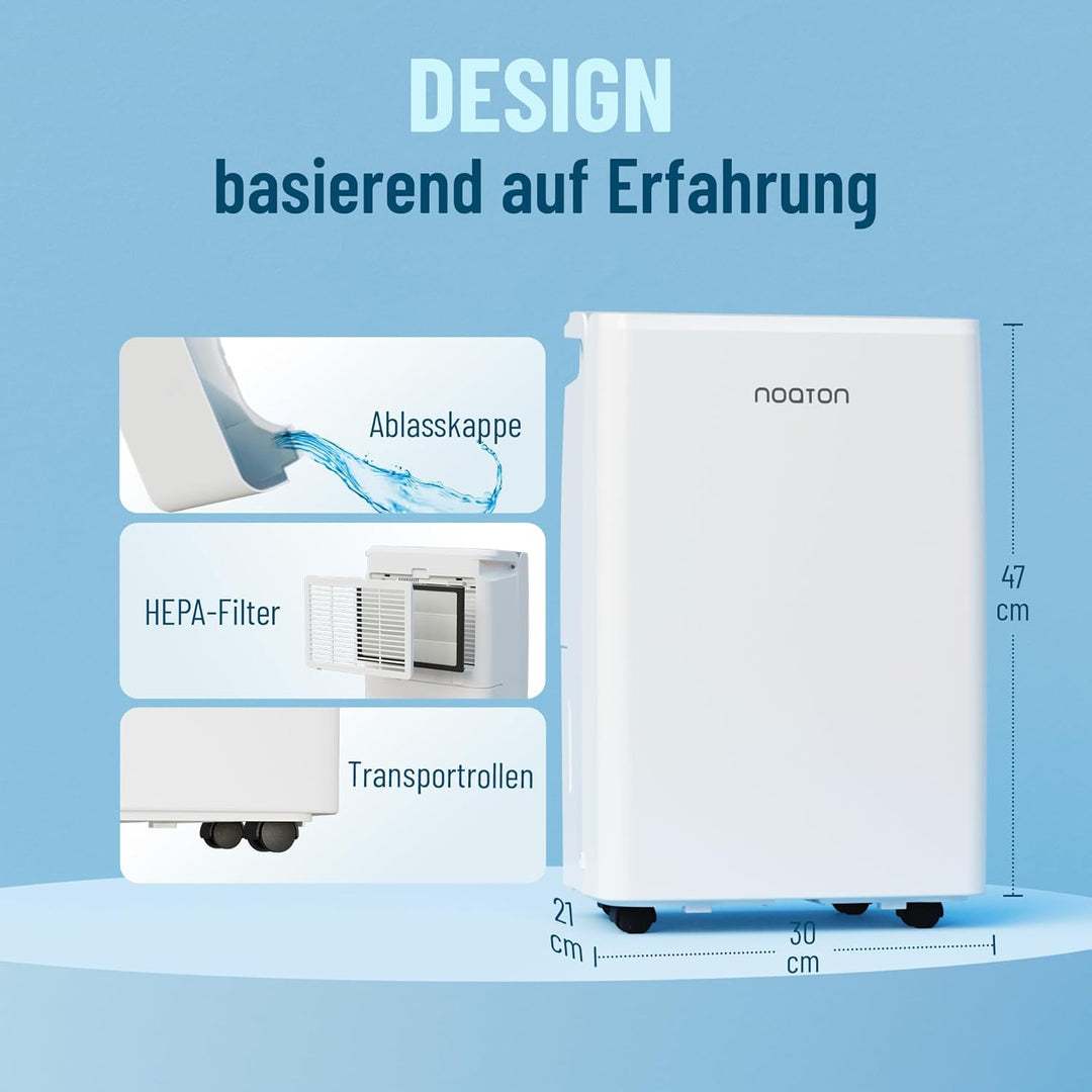 Noaton DF 4115 WiFi HEPA Luftentfeuchter mit WLAN App, 15L/24H, HEPA-Luftreiniger, Timer, mit Ablauf