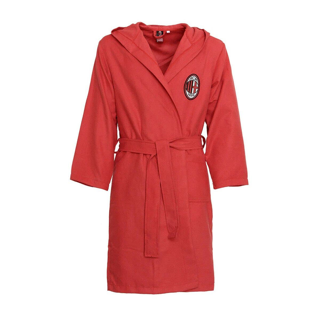 AC Milan Unisex M001 Bademantel aus Mikrofaser, rot, XL