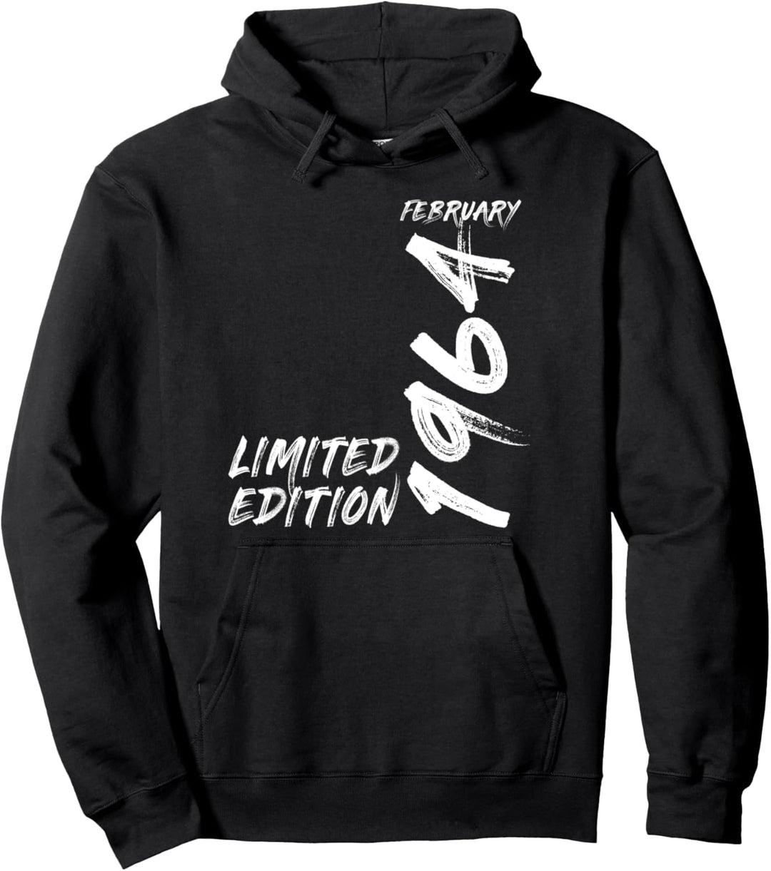 60. Geburtstag Mann 60 Jahre Limited Edition Februar 1964 Pullover Hoodie