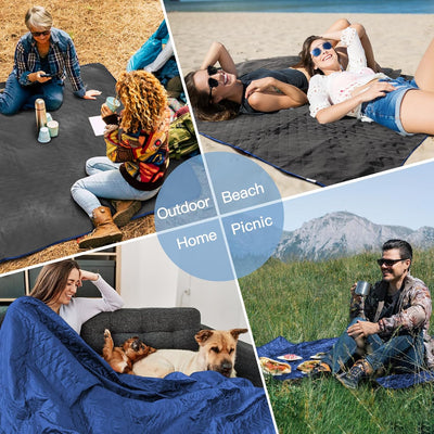 JAICOM Outdoor Decke, wasserdichte Schafwoll-Picknickdecke, 140 x 200 cm Warme Campingdecke - ideal