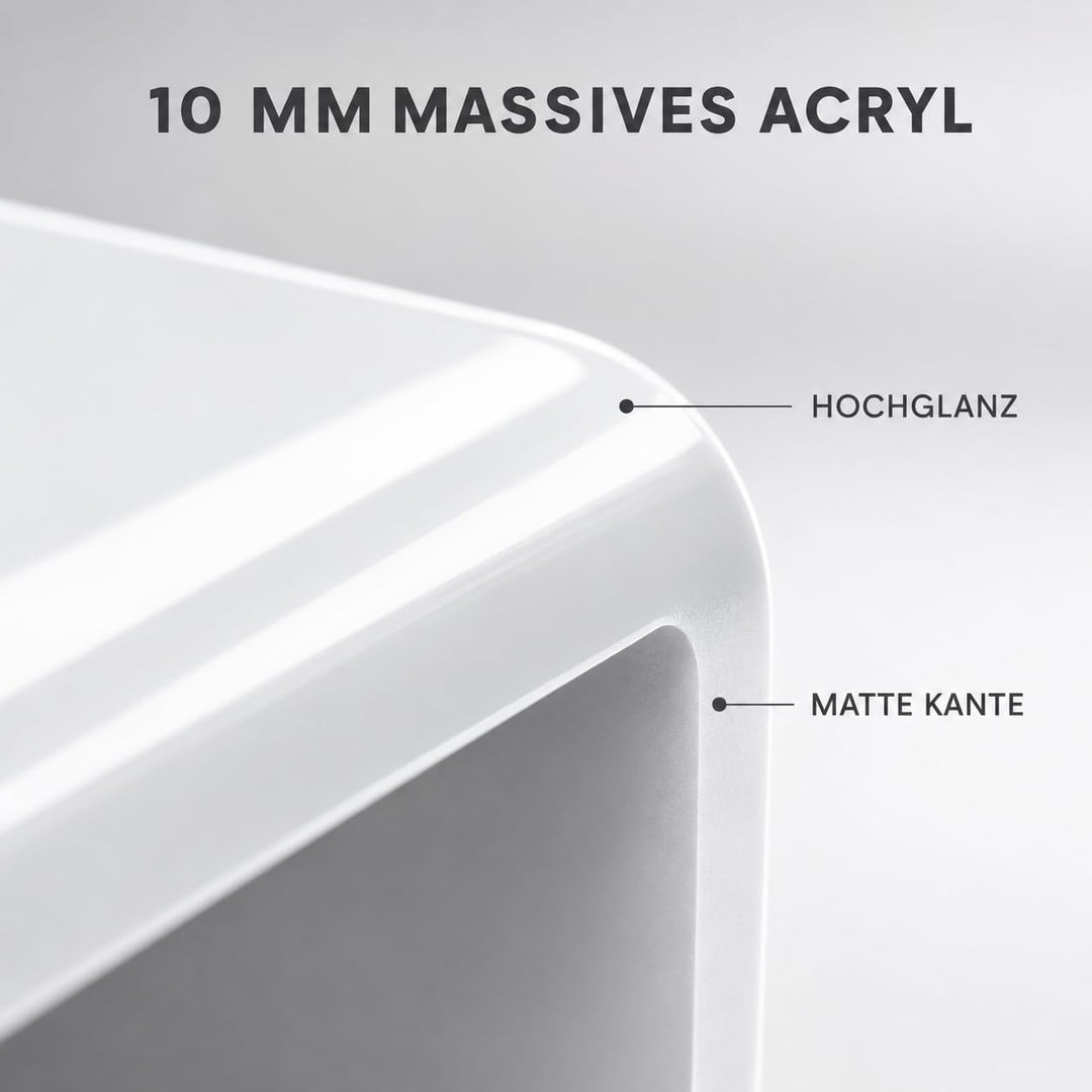 Acrylglas Monitorständer - Exklusive Bildschirmerhöhung aus deutscher Handarbeit - 10mm Monitor Stan