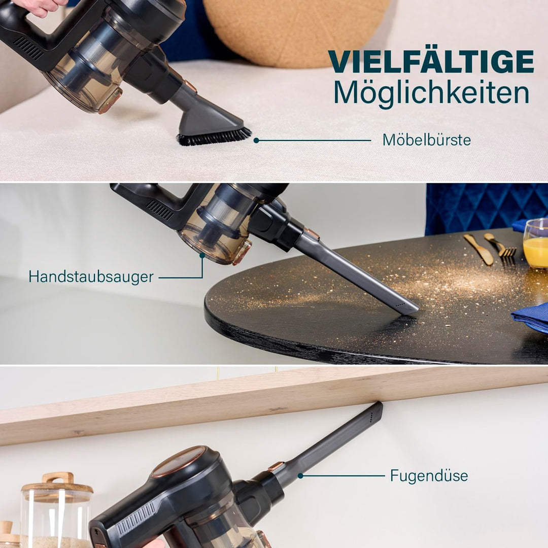 Princess Dynamic Storm – Leistungsstarker bürstenloser Motor – Hygienische Behälterentleerung – 30 m