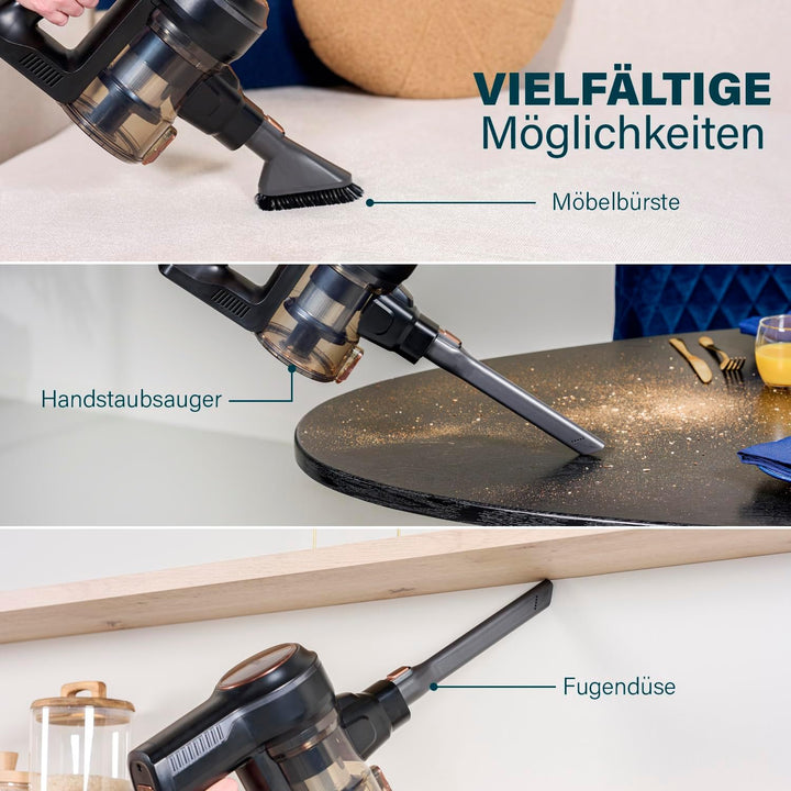 Princess Dynamic Storm – Leistungsstarker bürstenloser Motor – Hygienische Behälterentleerung – 30 m