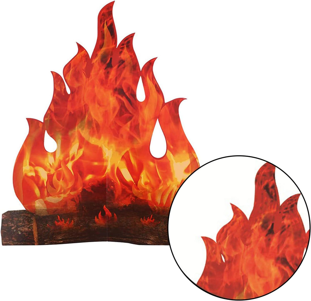 4 Pieces 3D Dekorative Pappe Lagerfeuer Herzstück, Künstliches Feuer, Lagerfeuer Herzstück, Pappe La