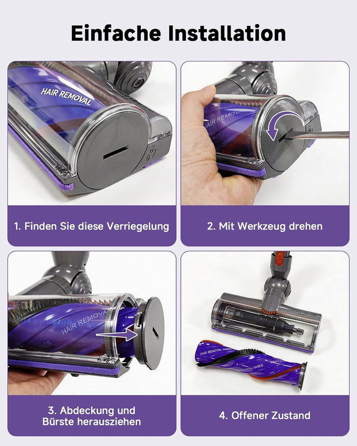 Bodendüse für Dyson V7 V8 V10 V11 V15 Staubsauger Ersatzteil,Upgrade Anti-Verheddern Bürste Direktan