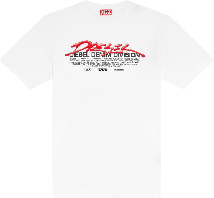 Diesel Herren T-Shirt XL 100-0 Catm, XL 100-0 Catm