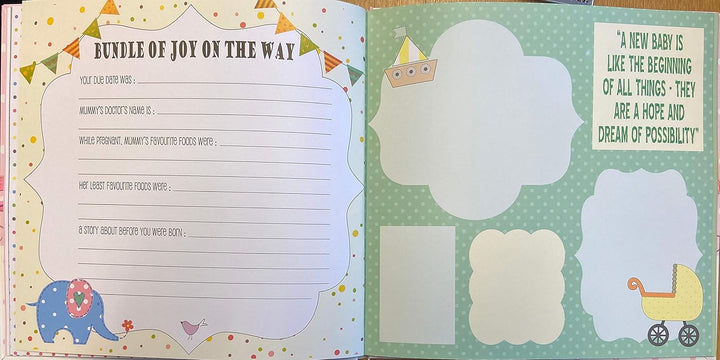 Baby's My First Year Protokollbuch zur Erinnerung an die Geburt durch das erste Jahr auf Erde, Weiss