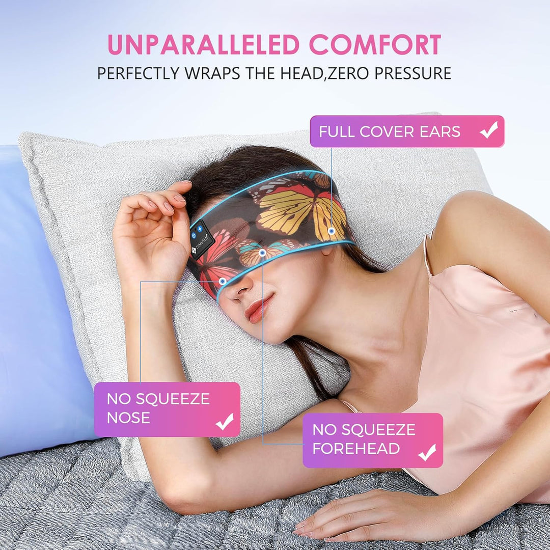 ZUMUSEN Schlafkopfhörer Stirnband Bluetooth 5.4, Super Weiche 15+ Stunden Wiedergabe Sleep Headphone