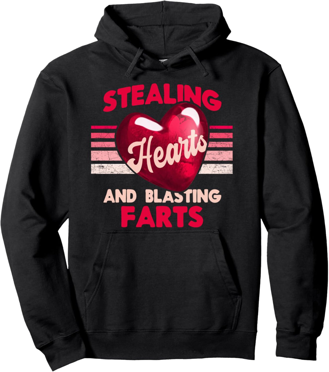 Herzen stehlen und Fürze sprengen - Valentinstag Pullover Hoodie