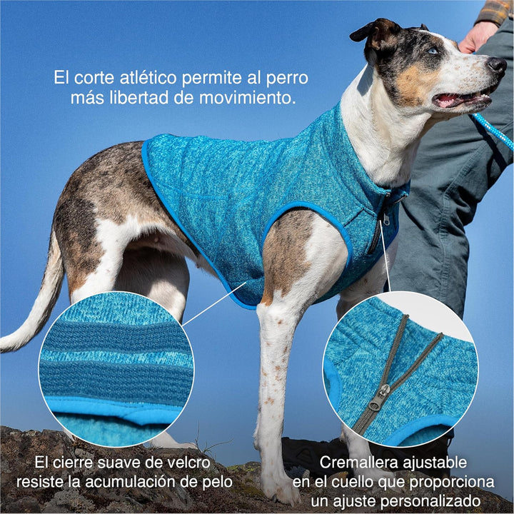 Kurgo Core Hunde-Pullover, Leichtes Fleece, Mit 2-Wege-Reissverschluss, Mit Hundegeschirr kompatibel