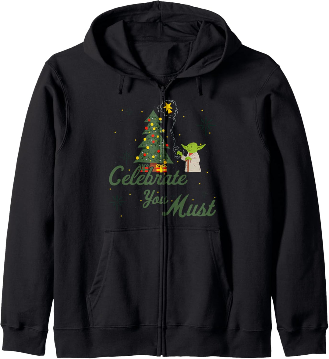 Star Wars Christmas Yoda Celebrate You Must Kapuzenjacke