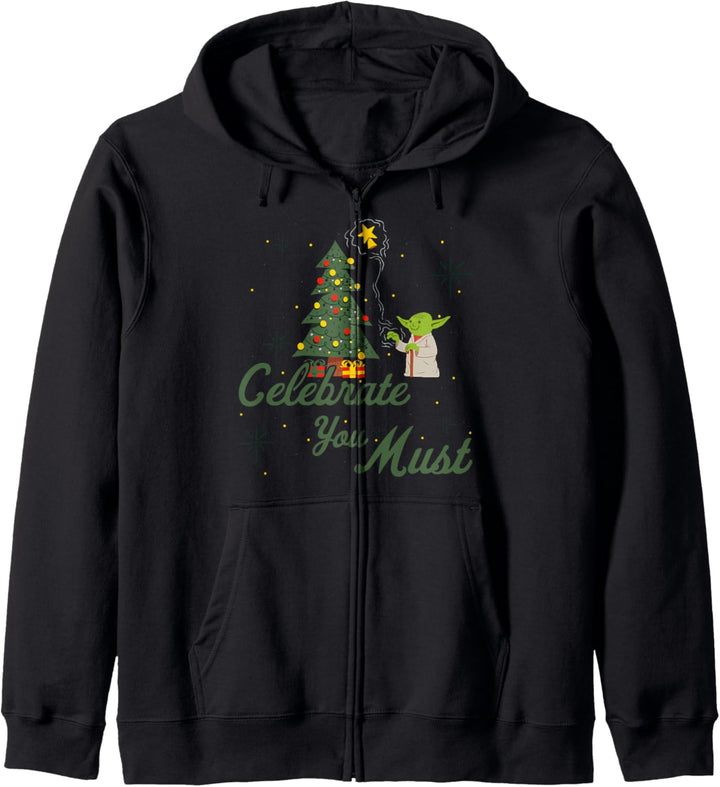 Star Wars Christmas Yoda Celebrate You Must Kapuzenjacke