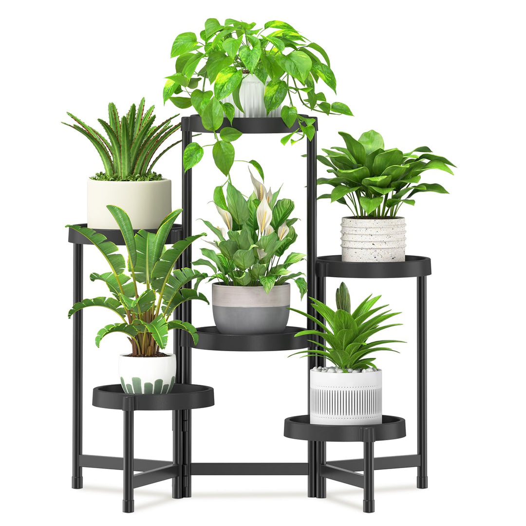 iDavosic.ly Pflanzenständer Metall Kunststoffe mit 6 Ebenen, Blumenständer Plant Stand Indoor Outdoo
