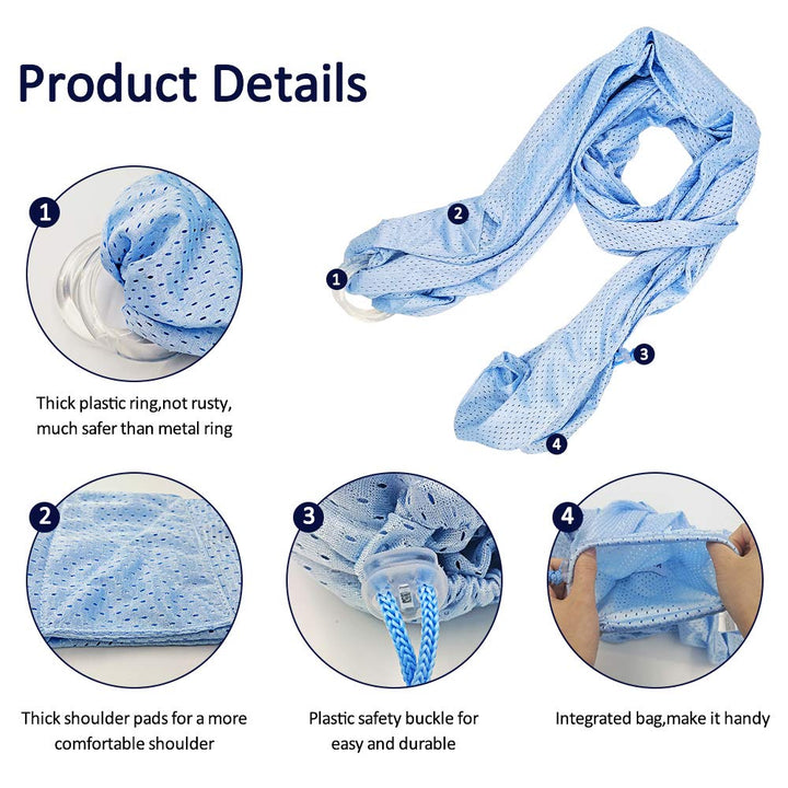 Adjustable Baby Wrap Baby Water Ring Sling, Breathable Quick Dry Baby Carrier Mesh Fabric Perfect fo