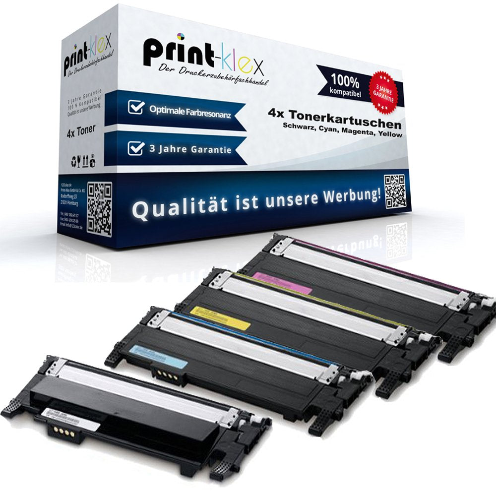 4X Print-Klex Tonerkartuschen kompatibel für Samsung CLP-360 CLP-360N CLP-360ND CLP-365 CLP-365W CLX