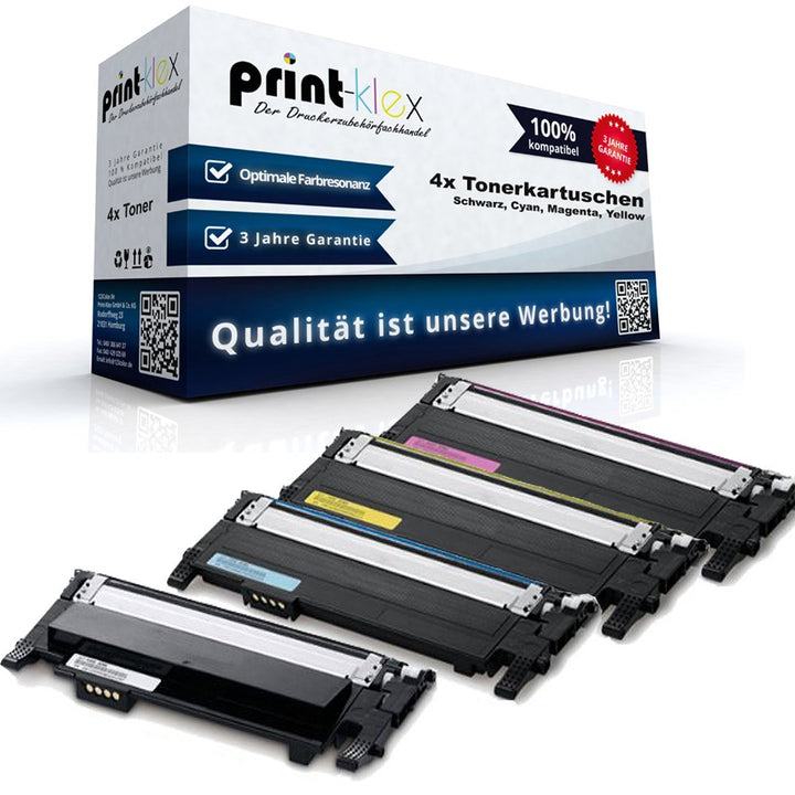 4X Print-Klex Tonerkartuschen kompatibel für Samsung CLP-360 CLP-360N CLP-360ND CLP-365 CLP-365W CLX