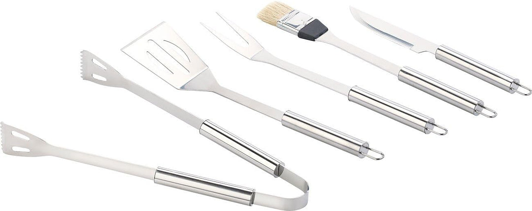 Rosenstein & Söhne Grillkoffer: Edelstahl-Grillbesteck im Aluminium-Koffer (Grillbesteckkoffer, Gril