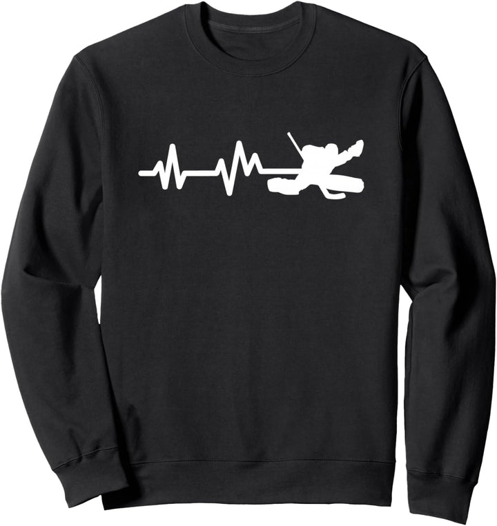 Lustiges Eishockey Goalie Herzschlag Hockey Torwart Sweatshirt