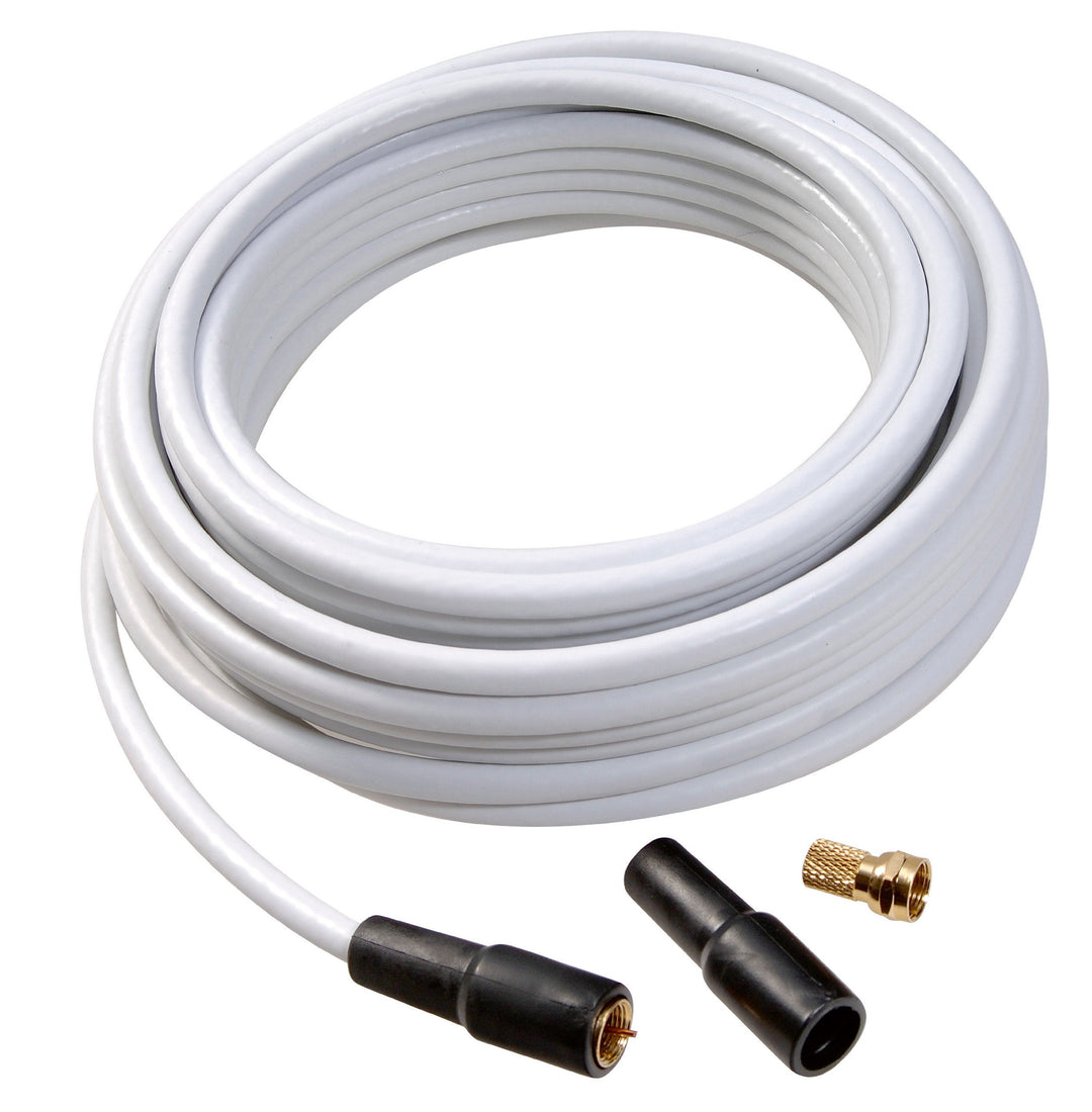Vivanco SAT Anschlusskabel Set 40m inkl. 1 F-Stecker, 110dB, weiss 40m 110dB, 40m 110dB