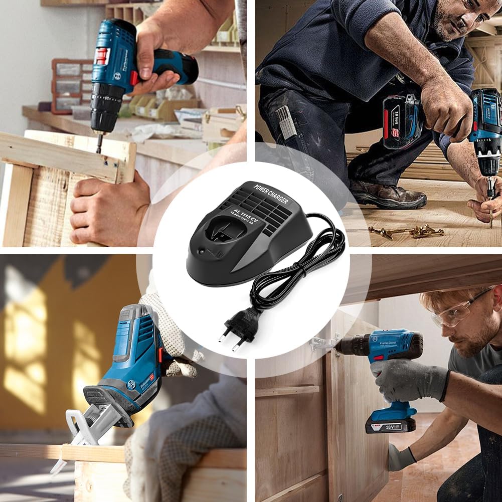 Ladegerät für Bosch, Professional Ladegerät für Bosch, 10.8V-12V AL1115CV AL1130CV Akkus Schnelllade