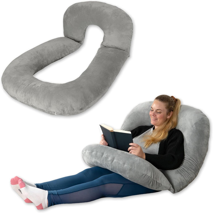 hugnaps Lesekissen für Bett und Sofa - Rückenkissen - Komfortkissen Erwachsene - Reading Pillow - Zw