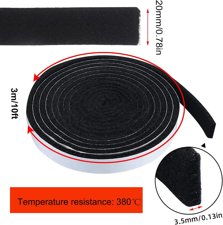 3Pack 1/2" x 1/8" 10Fuss Grill Dichtung Dichtung Dichtung Band, Raucher Dichtung Dichtung Dichtung,H
